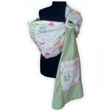 Ring Sling Palm & Pond Funky Letters Green