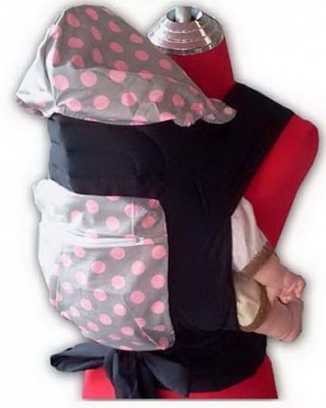 Grey With Pink Polka Dots met mutsje