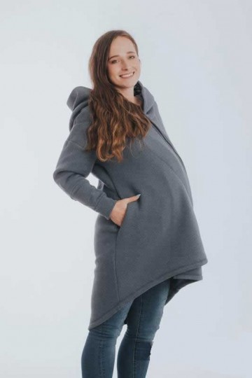 Asymmetrisch grijs draagtrui