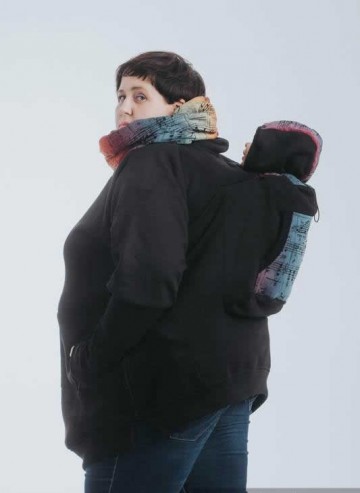 Black with symphony rainbow dark zwart draagdoek trui