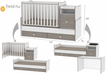 Lorelli Trend Plus babykamer 5 in 1 (NIEUW 2017)