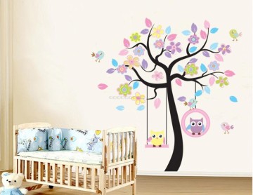 Muur stickers owl tree