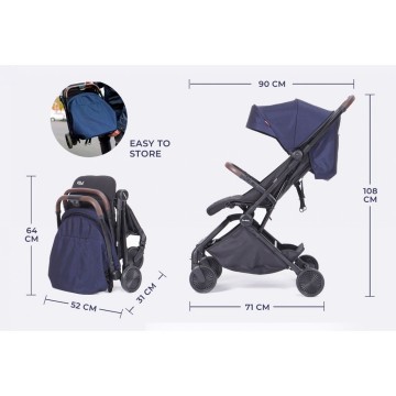 Poussette compacte lidoo one noire 5