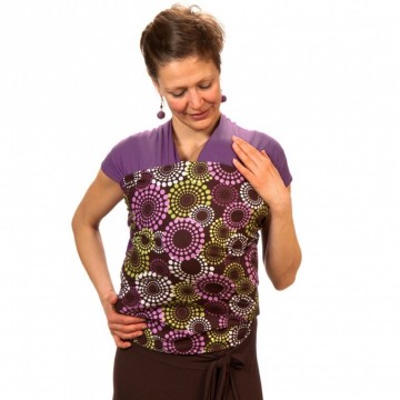 Liliputi® Rekbare Draagdoek Rainbow line - Lavendering