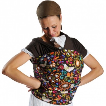 Liliputi® Rekbare Draagdoek Rainbow line - Folk-tale 