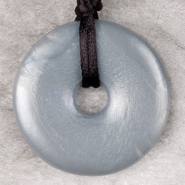 Silver Donut Shaped Pendant
