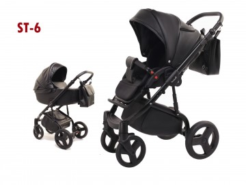 St 6leather combi kinderwagen