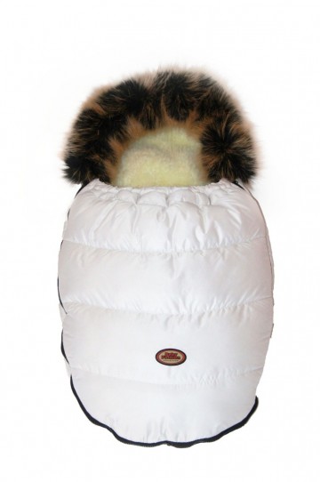 Stilo voetenzak met bont wit
