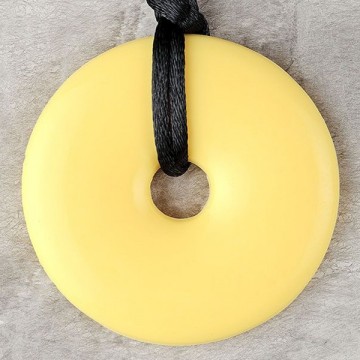 Sunshine Yellow Donut Shaped Pendant	