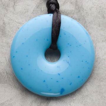 Turquoise Donut Shaped Pendant