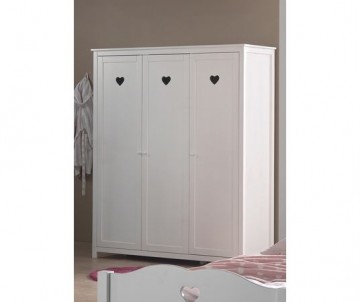 Vipack 3 deurs garderobekast amori wit