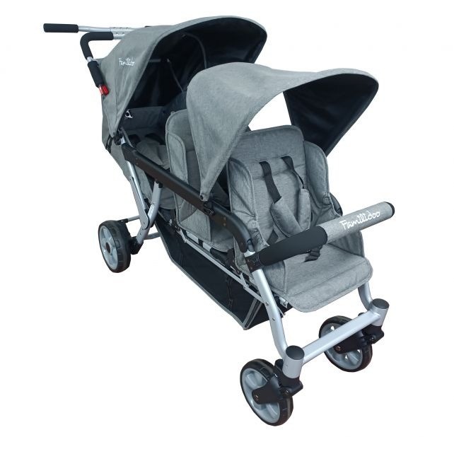Moby-System Dreirad-Kinderwagen Jogging-Kinderwagen mit Luftreifen und Verdeck - Modell: MOUNTAIN, Geräumiger Stauraum: Großer Korb unter dem Sitz für Gepäck und Einkäufe