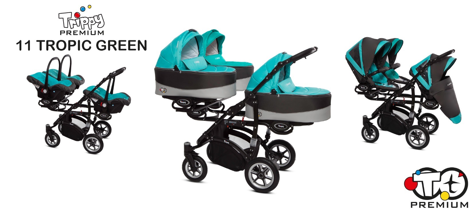 Boekhouder De volgende Uitbreiden Trippy triplets premium - drieling kinderwagen 2 in 1 - Duowagens /  Meerlingwagens/ Trippy - Baby Mundo