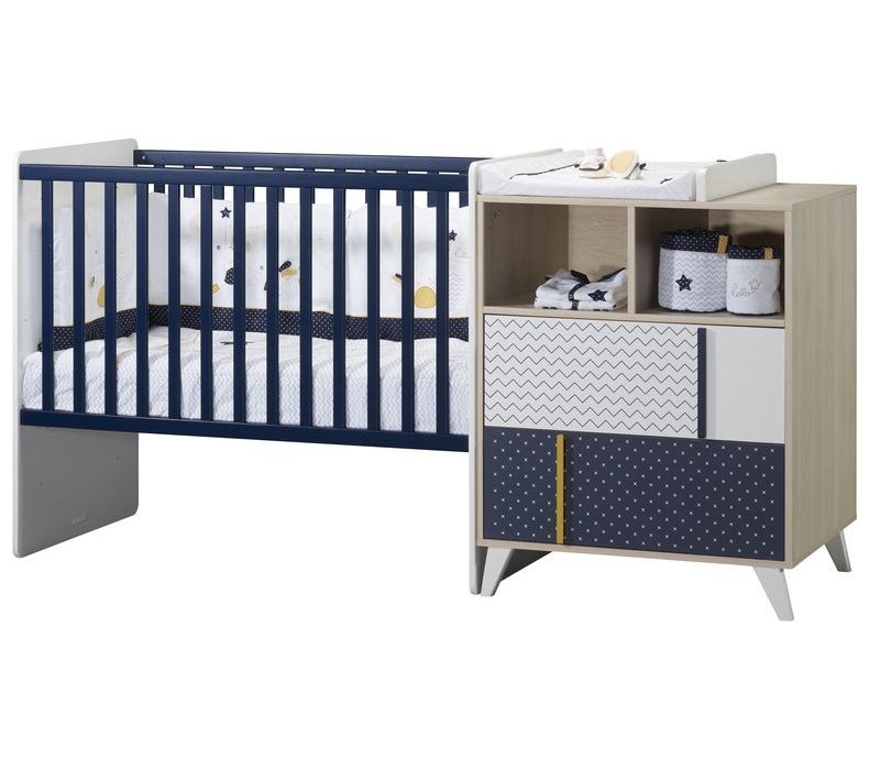 stem draadloze marmeren Sauthon Hello Ledikant met commode & kast - Ledikanten / Babykamers - Baby  Mundo