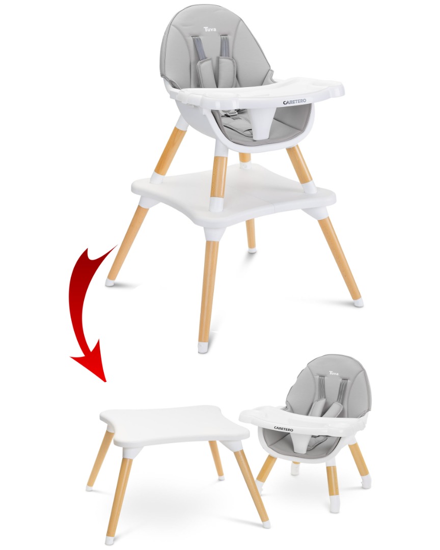 honing Geit Hobart Caratero Tuva Houten kinderstoel - 2 in 1 - kinderstoeltje- eetstoel -  voedingsstoel - kinderstoelen - Baby Mundo