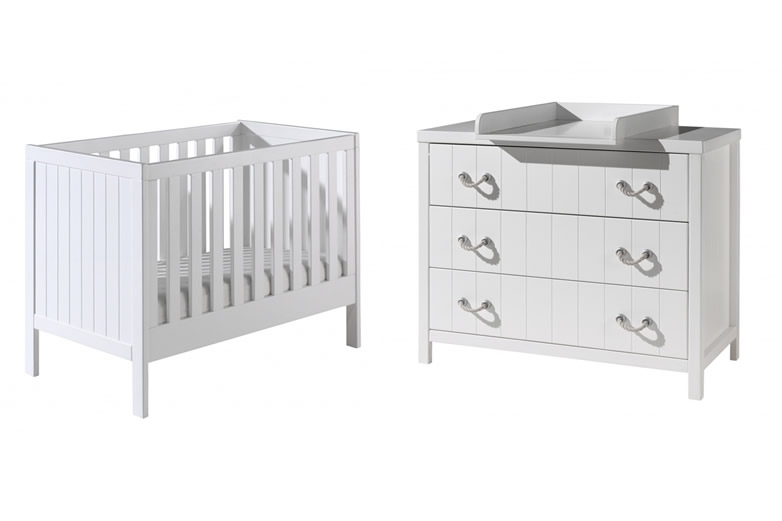 Ironisch Vermomd Welke Vipack Lewis Ledikant met commode (60 x 120) - Ledikanten / Babykamers -  Baby Mundo